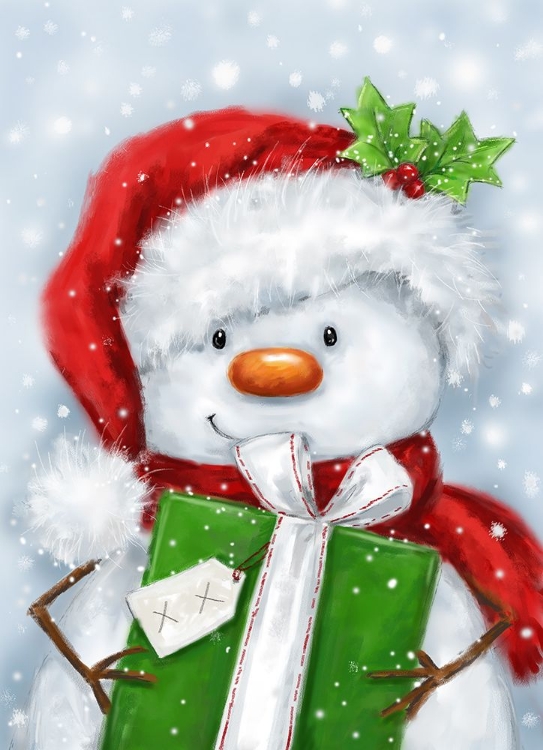 Picture of SNOWMAN WITH PRESENT 3