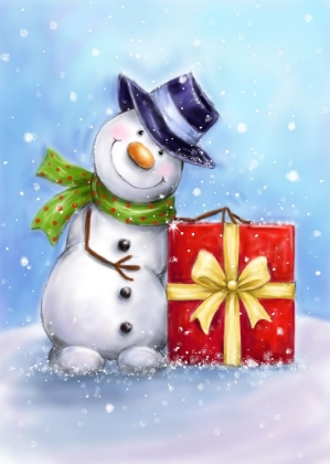 Picture of SNOWMAN WITH PRESENT 4