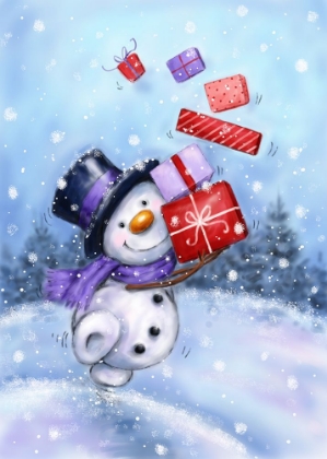 Picture of SNOWMAN WITH PRESENTS 5