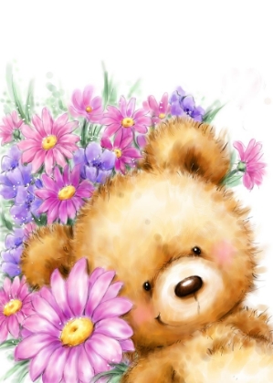 Picture of BEAR WITH FLOWERS 2