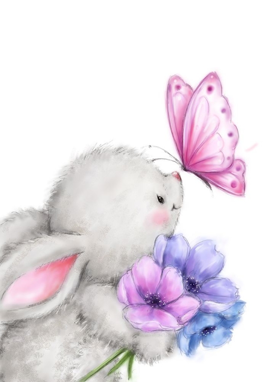 Picture of RABBIT AND BUTTERFLY