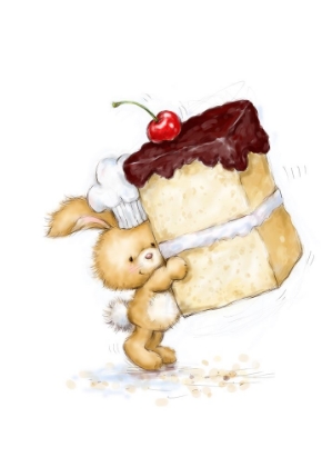 Picture of RABBIT WITH CAKE