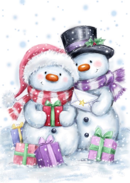 Picture of SNOWMAN COUPLE AND PRESENTS