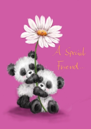 Picture of TWO PANDA WITH DAISY