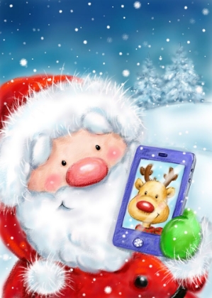 Picture of SANTA WITH CELLPHONE