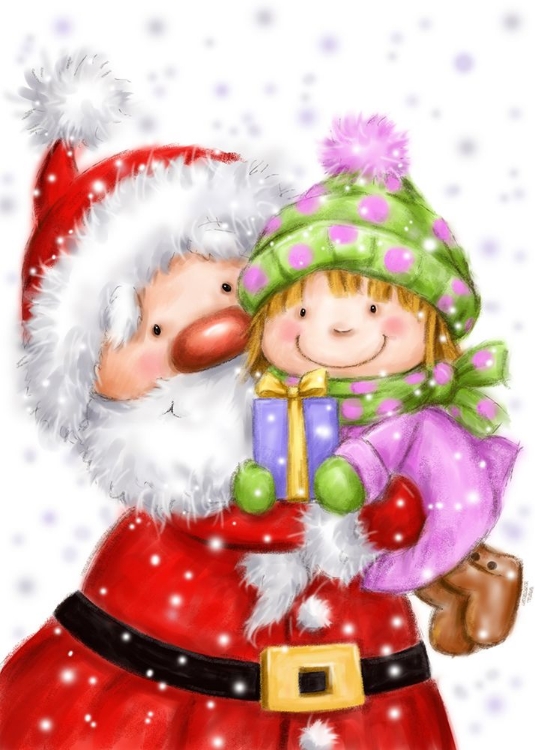 Picture of SANTA WITH GIRL