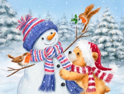 Picture of SNOWMAN AND BEAR