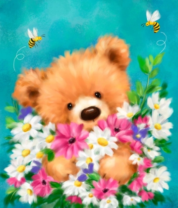 Picture of BEAR WITH FLOWERS 4