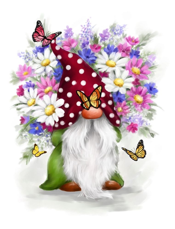 Picture of GNOME WITH FLOWERS