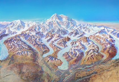 Picture of PANORAMA OF DENALI NATIONAL PARK - HEINRICH BERANN