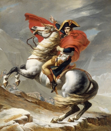 Picture of NAPOLEON CROSSING THE ALPS - JACQUES-LOUIS DAVID