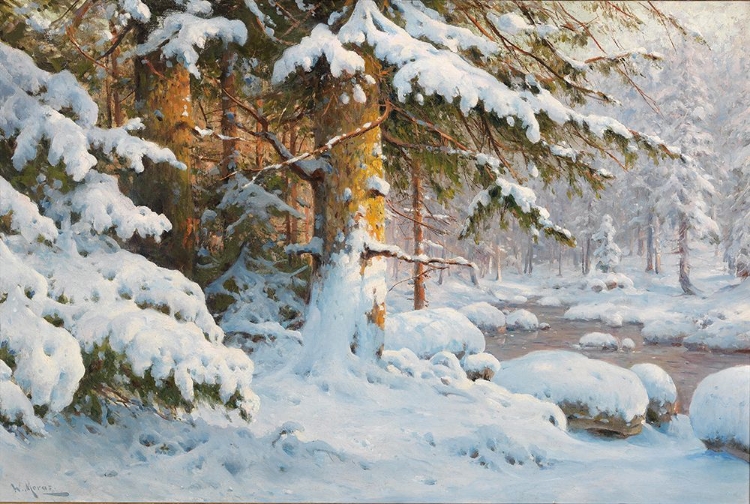 Picture of WINTER IM WALD - WALTER MORAS