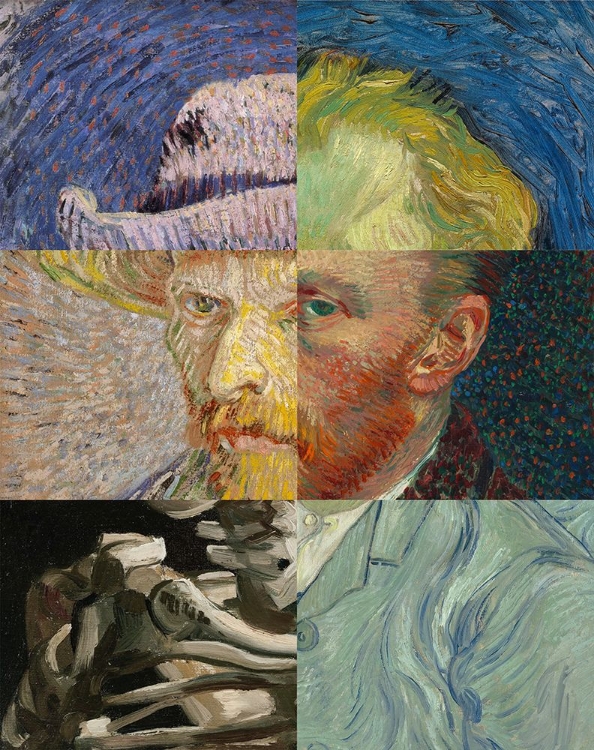 Picture of SELF PORTRAITS COLLAGE - VINCENT VAN GOGH - REDUX