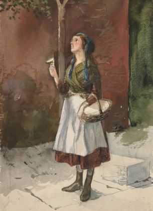 Picture of STUDY OF A YOUNG GIRL IN A GARDEN