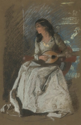 Picture of STUDY OF LADY PLAYING MANDOLIN