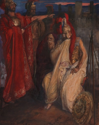 Picture of TROILUS AND CRESSIDA BEFORE AGAMEMNONS TENT CRESSIDA AND HER UNCLE 1906