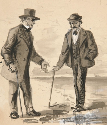 Picture of TWO MEN CONVERSING ON SEASHORE