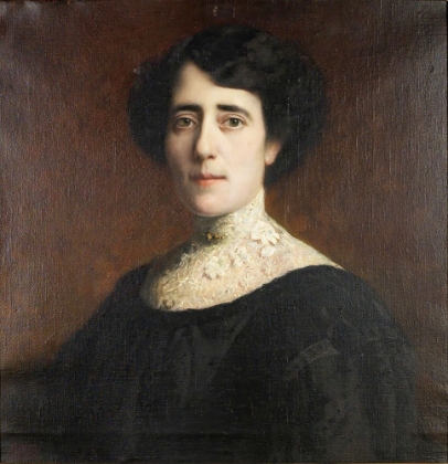 Picture of PORTRAIT OF A LADY WITH A LACE COLLAR 1928