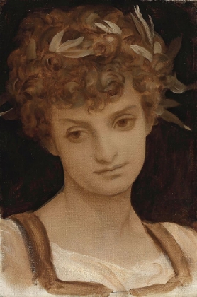 Picture of STUDY OF A GIRLS HEAD, WREATHED IN LAUREL