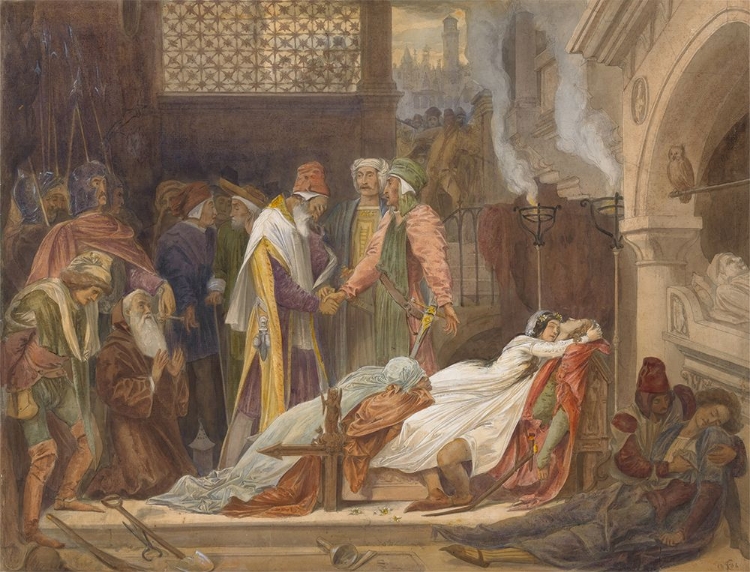 Picture of THE RECONCILIATION OF THE MONTAGUES AND THE CAPULETS 1854