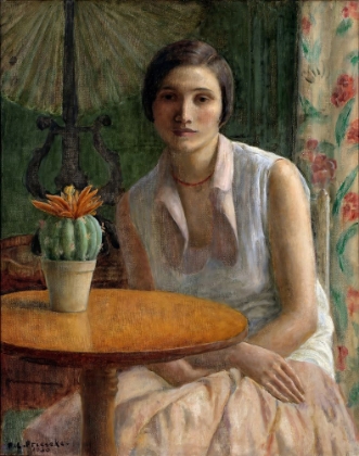 Picture of PORTRAIT OF A WOMAN WITH CACTUS 1930