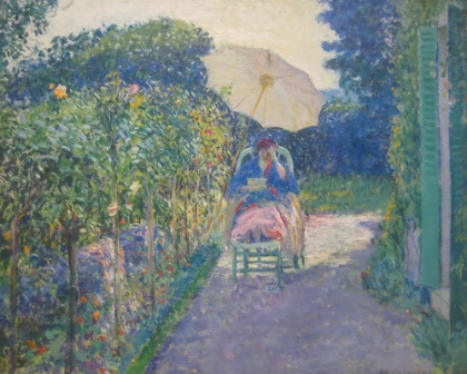 Picture of WOMAN SEATED IN A GARDEN 1914